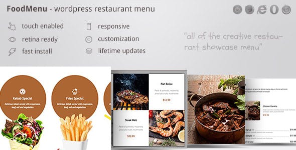 FoodMenu WP Creative Restaurant Menu Showcase WooCommerce