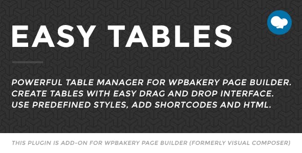 Easy Tables for WPBakery Page Builder