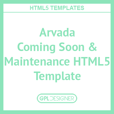 Arvada – Creative Coming Soon & Maintenance Mode Template