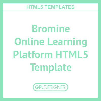 Bromine – Online Learning Platform HTML5 Template