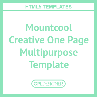 Mountcool Creative One Page Multipurpose Template