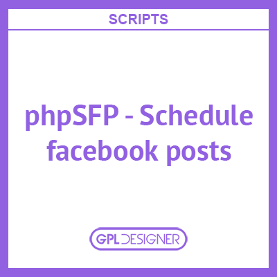 PhpSFP Schedule Facebook Posts