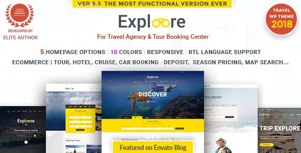 Exploore Tour Travel WordPress Theme