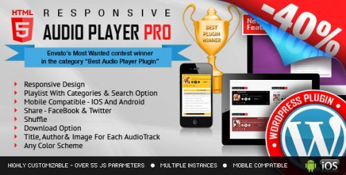 HTML5 Audio Player PRO