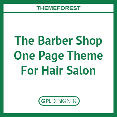 The Barber Shop One Page Theme For Hair Salon