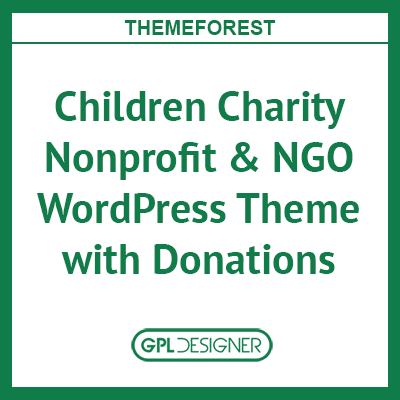 Children Charity Nonprofit & NGO WordPress Theme With Donations