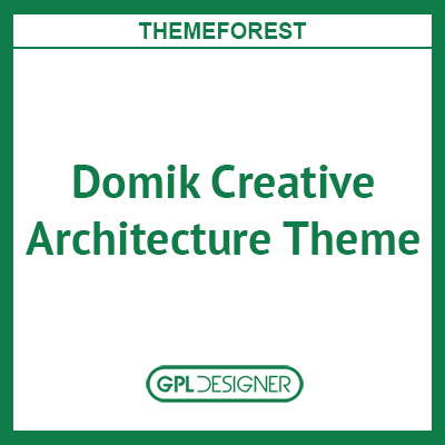 Domik 3.0.0 – Creative Architecture Theme | GPLDesigner