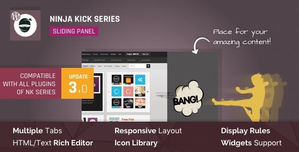 WordPress Off Canvas Sliding Panel Ninja Kick