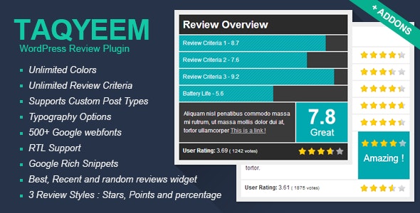 Taqyeem WordPress Reviews Plugin