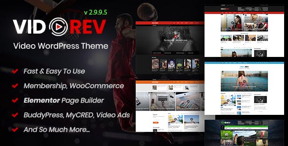 VidoRev Video WordPress Theme
