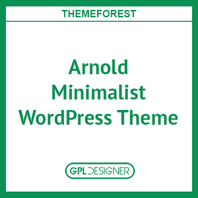 Arnold Minimalist WordPressTheme
