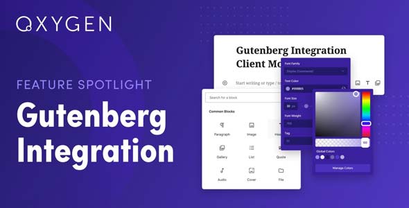 Oxygen Gutenberg Integration Addon