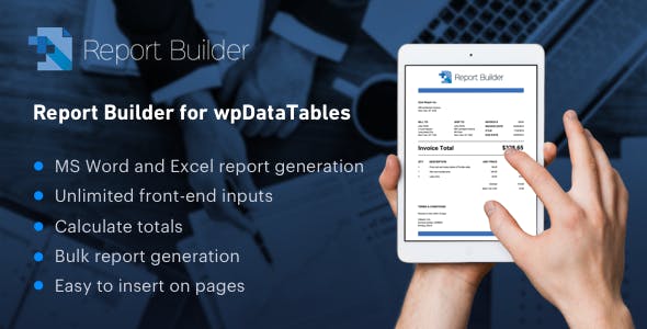 Report Builder Add On For WpDataTables