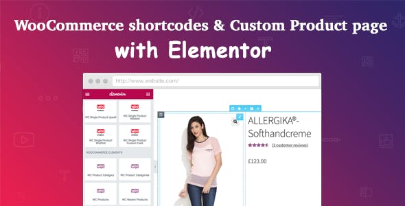 Elementor WooCommerce Shortcodes