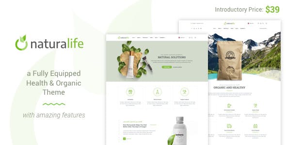 NaturaLife Health & Organic WordPress Theme