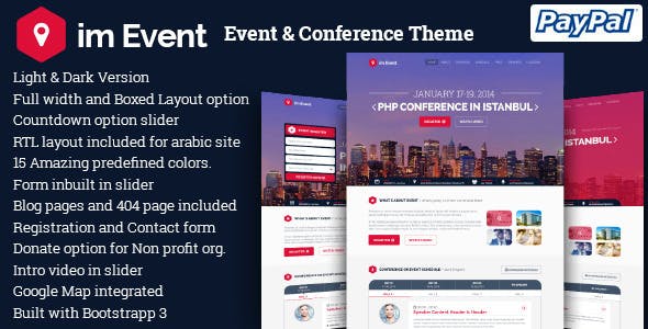 ImEvent Conference Meetup WordPress Theme
