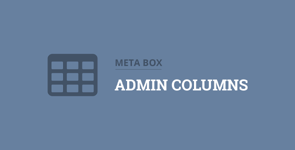 Meta Box Admin Columns Extension