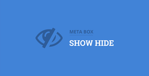 Meta Box Show Hide Plugin