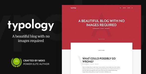 Typology Minimalist WordPress Blog & Text Based Theme