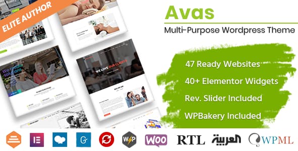 Avas MultiPurpose WordPress Theme
