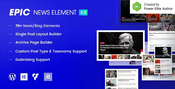 Epic News Elements for Elementor and WPBakery