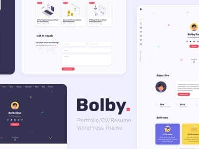 Bolby Portfolio CV Resume WordPress Theme