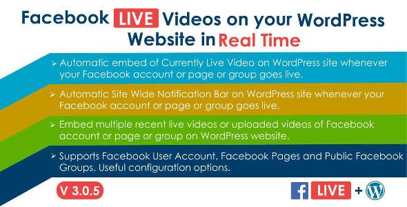Facebook Live Video Auto Embed For WordPress