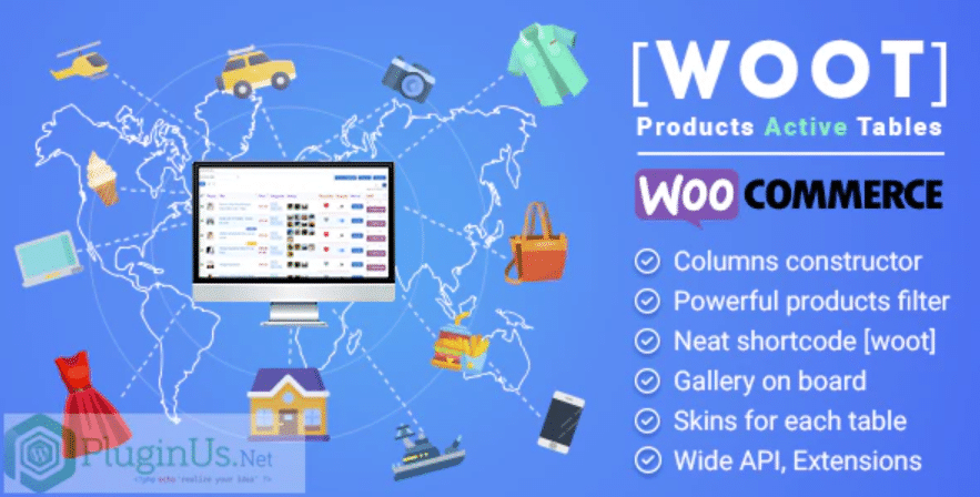 WOOT WooCommerce Products Tables Professional