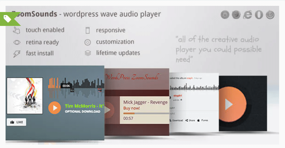 ZoomSounds WordPress Wave Audio Player With Playlist