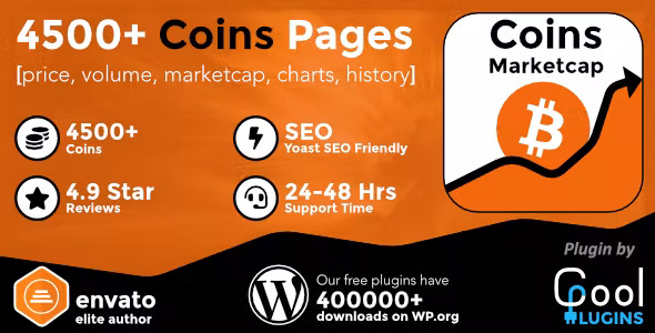 Coins MarketCap Wordpress Plugin