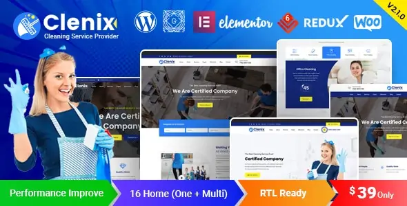 Clenix Cleaning Services Theme