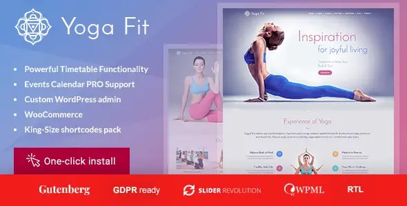 Yoga Fit Sports and Fitness Theme