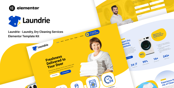 Laundrie Laundry Dry Cleaning Services Elementor Kit